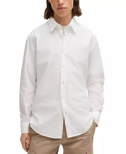 BOSS by Hugo Boss Men's Regular-Fit Dress Shirt Medium White