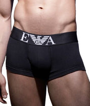 Emporio Armani Men's Solid Trunks Boxer Briefs Large Black