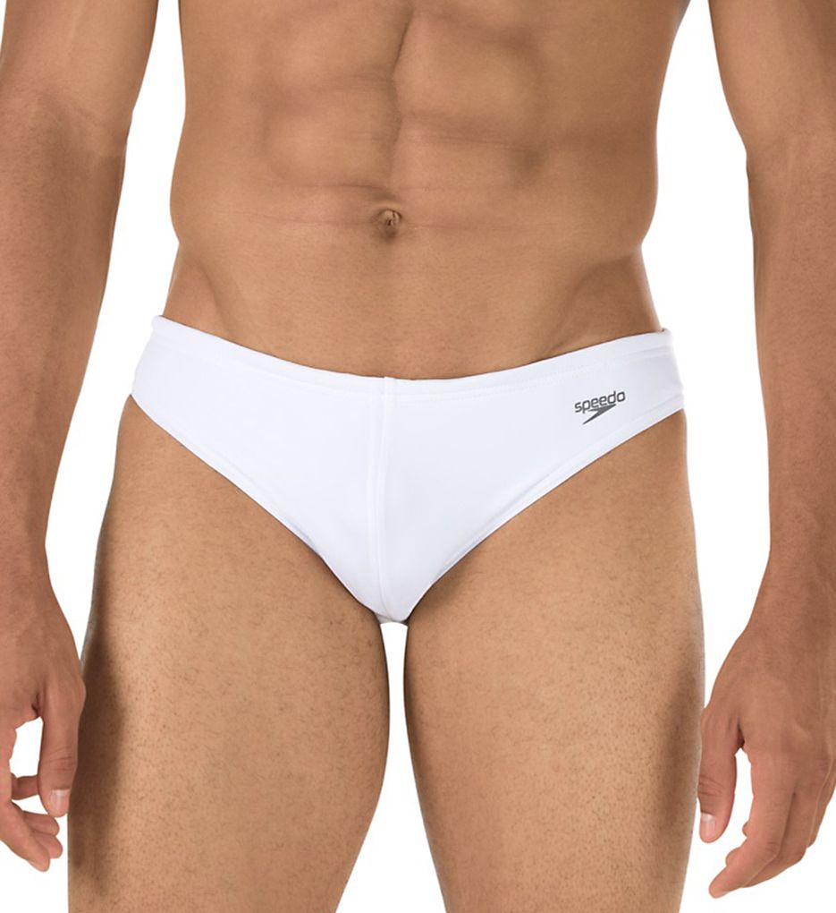 Speedo Mens Solar 1 Inch Swim Brief White 36