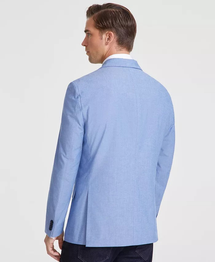 Tommy Hilfiger Mens Modern fit Sport Coat Blazer 40 R Light Blue Solid