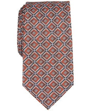 Perry Ellis Portfolio Mens Williams Classic Geo Neck Tie Orange