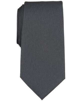 Perry Ellis Portfolio Mens Malco Classic Solid Neck Tie Black