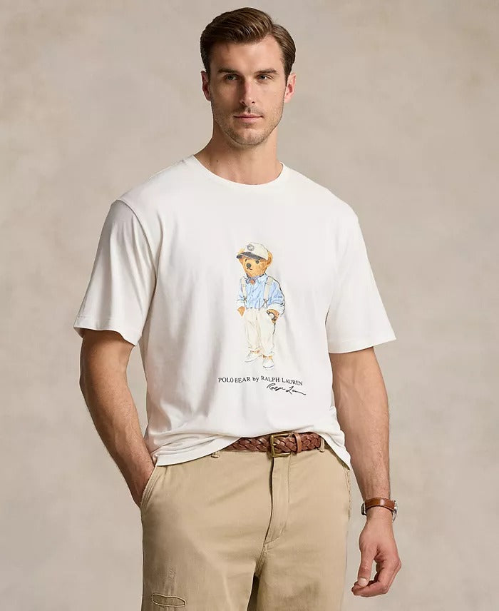 Polo Ralph Lauren Mens Regular fit Bear Short Sleeve T-Shirt Shirt 4LT White
