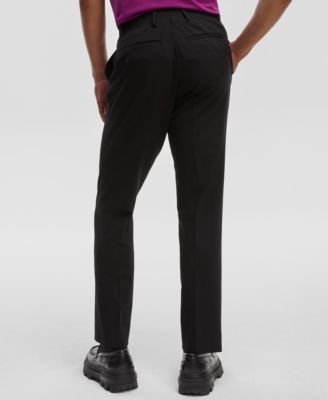 Mode of One Mens Slim fit Dress Pants 33 / 30 Black Solid