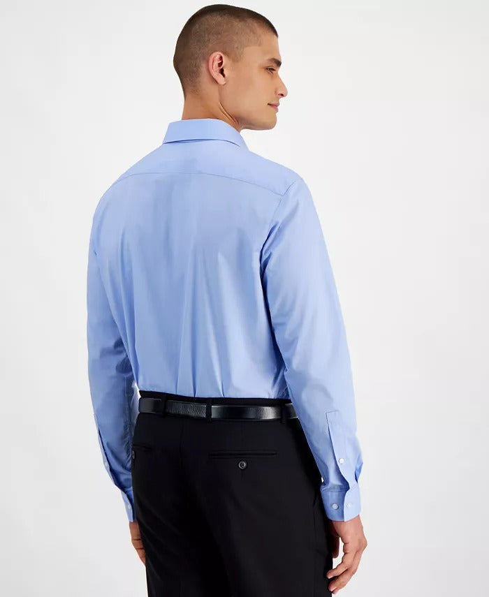Hugo Boss Men's Modern-Fit Dress Shirt Size 16.5 Light Blue