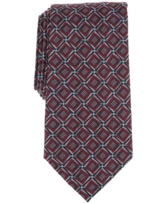 Perry Ellis Portfolio Mens Williams Classic Geo Neck Tie Red