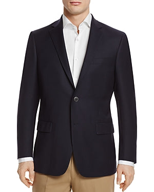 Hart Schaffner Marx Mens Classic fit Sport Coat Blazer 48 L Blue Solid Stretch