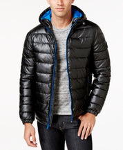 Cole Haan Men's Puffer Coats Black Blue Large