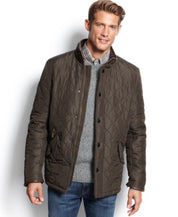 Barbour Mens Powell Quilted Jacket Olive Green XXL