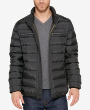 Cole Haan Men's Quilted Zip-Front Jacket Black Medium