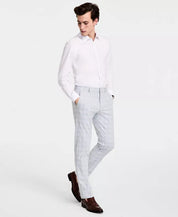 Tommy Hilfiger Mens Modern fit Dress Pants 30 / 30 Grey Solid Stretch