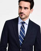Michael Kors Mens Classic fit Sport Coat Blazer 44 S Navy Blue Solid Stretch