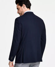 Michael Kors Mens Classic fit Sport Coat Blazer 44 S Navy Blue Solid Stretch