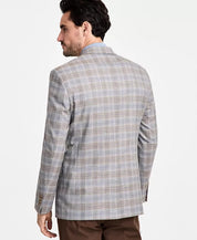 Michael Kors Mens Classic fit Sport Coat Blazer 44 L Beige Plaid