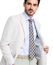 Michael Kors Mens Classic fit Sport Coat Blazer 44 S Light Grey Herringbone