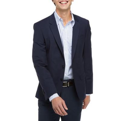 Hugo Boss Mens Slim fit Suit Jacket Blazer 42 L Navy Blue Solid Stretch Wool