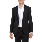 Hugo Boss Mens Slim fit Suit Jacket Blazer 42 S Black Solid Stretch