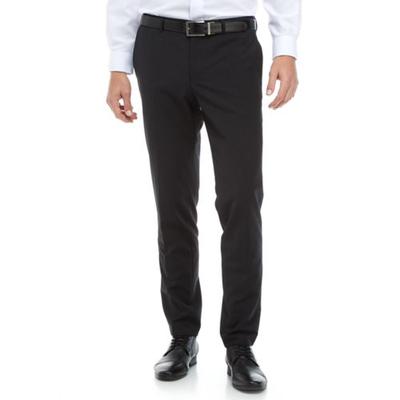 Hugo Boss Mens Slim fit Dress Pants 34 / 32 Black Solid Stretch