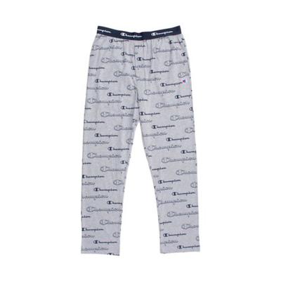 Champion Mens Sleep Logo Pajama Pants Grey Navy Blue XL