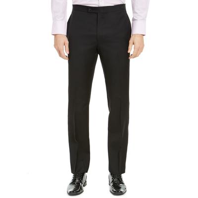 Lauren Ralph Lauren Mens Classic fit Wool Tuxedo Pants 40 / 30 Black Solid