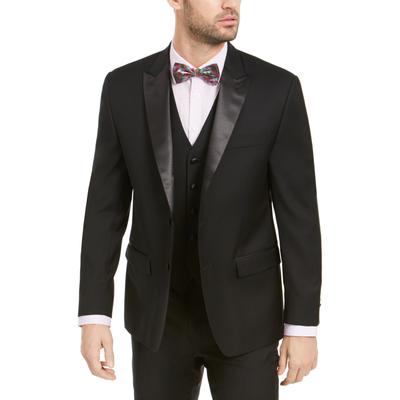 Lauren Ralph Lauren Mens Classic fit Suit Jacket Blazer 46 S Black Solid