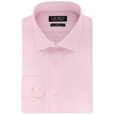 Lauren Ralph Lauren Mens Ultrflex Button Down Dress Shirt Pink 17 32 33