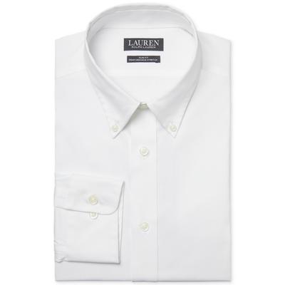 Lauren Ralph Lauren Men's Slim Fit Button Down Dress Shirt White 18 34 35 XXL