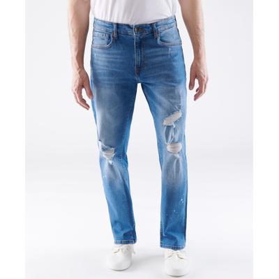 Lazer Men's Straight Fit Stretch Jeans Blue 30 x 32
