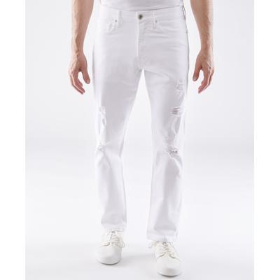 Lazer Men's Slimfit Stretch White Jeans 36X32
