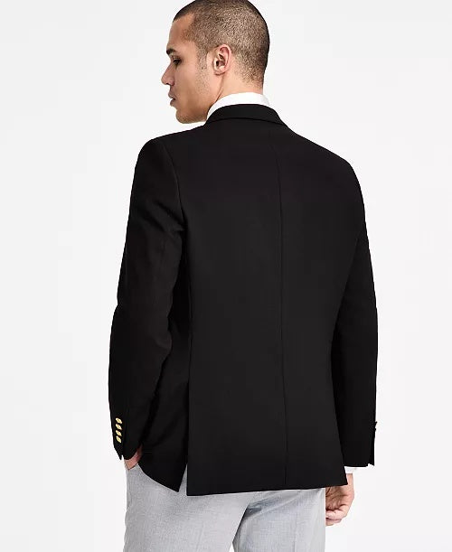 Nautica Mens Modern fit Sport Coat Blazer 36 S Black Solid