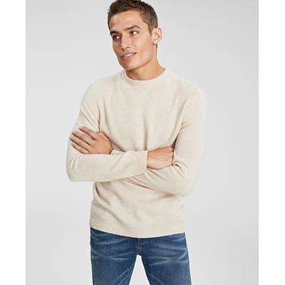 Club Room Mens Cashmere Crew-Neck Sweater - Oatmeal Heather Medium