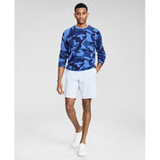 Club Room Men's Camo Cashmere Crewneck Sweater Navy Blue XL