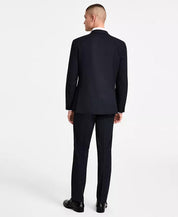 Alfani Mens Slim fit Double Breasted Suit Jacket Blazer 44 R Dark Blue Striped