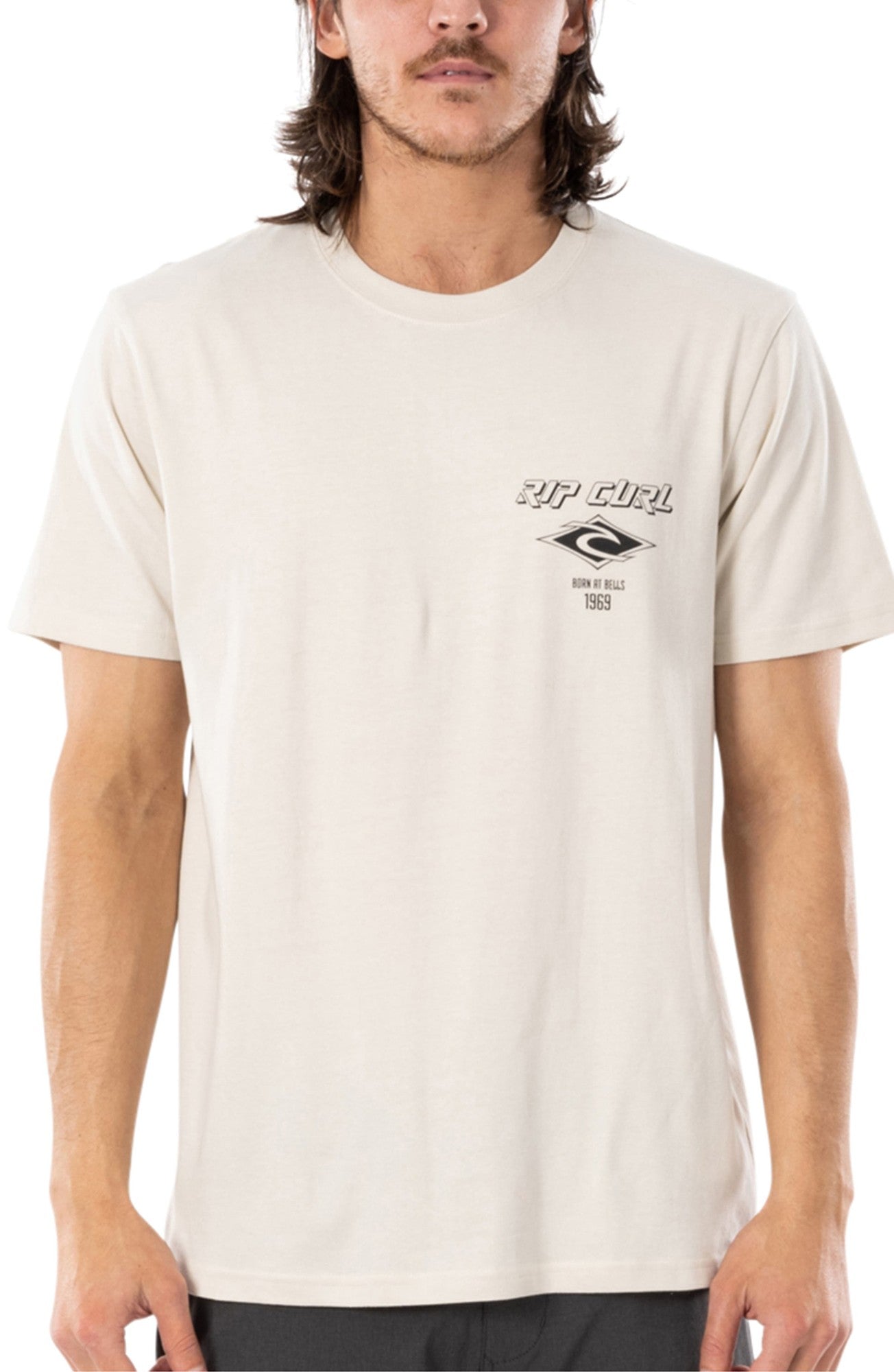 Rip Curl Men's Fade Out Essential Short Sleeve T Shirt Beige XXL