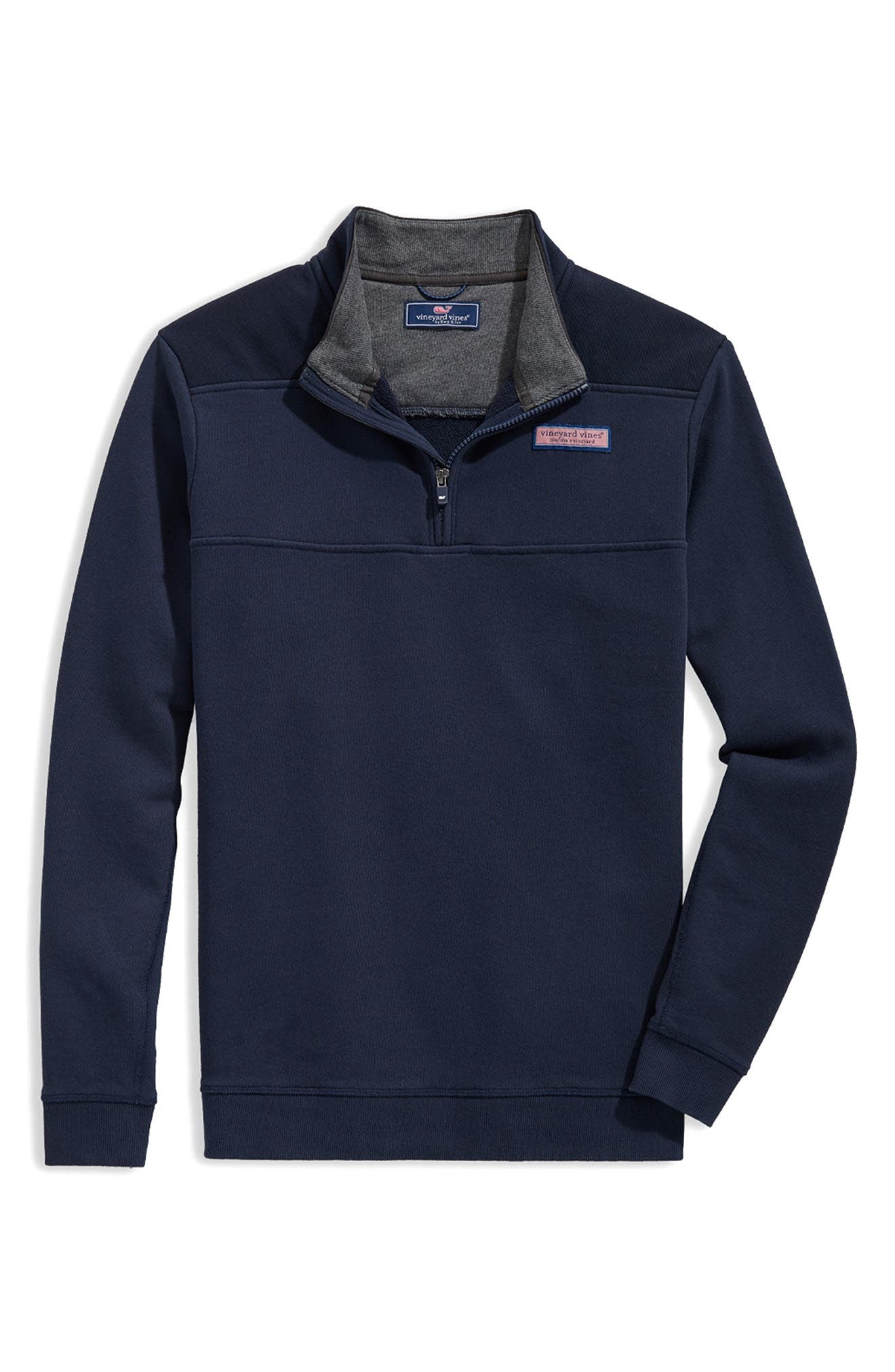 Vineyard Vines Mens Classic Quarter Zip Shep Sweatshirt Sweater Blue  2XL
