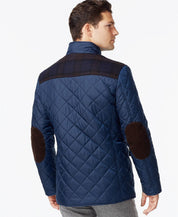 Cole Haan Navy XL Mixed Media Quilted Jacket