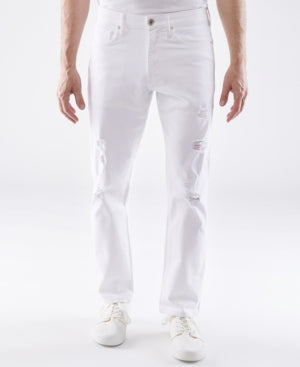 Lazer Mens Slim-Fit Stretch Jeans White 36 x 30