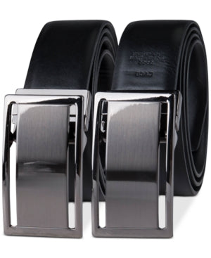 Alfani Mens Reversible Plaque Belt Black Brown 42 - 44 XL