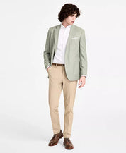 Nautica Mens Modern fit Linen Sport Coat Blazer 48 L Green Solid