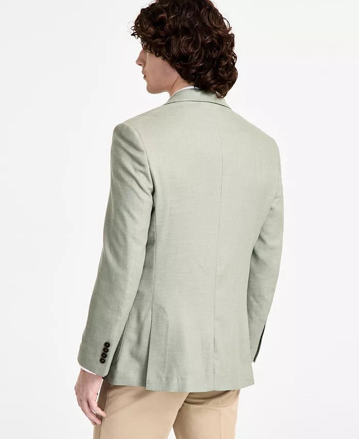 Nautica Mens Modern fit Linen Sport Coat Blazer 48 L Green Solid