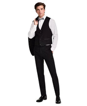 Calvin Klein Mens Slim fit Button-Up Tuxedo Vest Small Black Solid Stretch