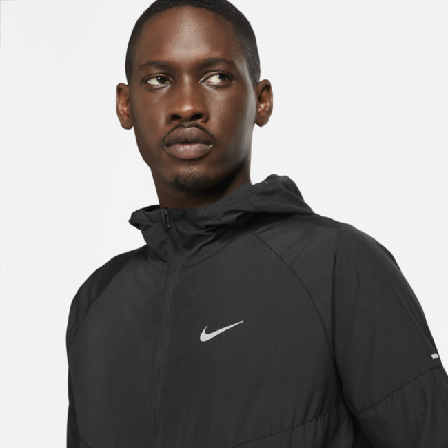 Nike Mens Regular fit Running Fitness Jacket Coat XXL Black Solid Hooded
