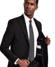 Calvin Klein Mens Skinny fit Wool Suit Jacket Blazer 44 R Black Solid Stretch