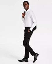 Calvin Klein Mens Skinny fit Dress Pants 36 / 30 Black Solid