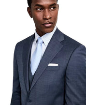 Calvin Klein Mens Slim fit Wool Suit Jacket Blazer 46 L Blue Solid Stretch