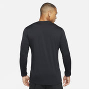 Nike Mens Element Dri-FIT Long Sleeve Shirt Black Reflective Silver Medium