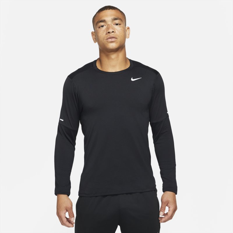 Nike Men Regular fit Long Sleeve T-Shirt Shirt Large Black Solid