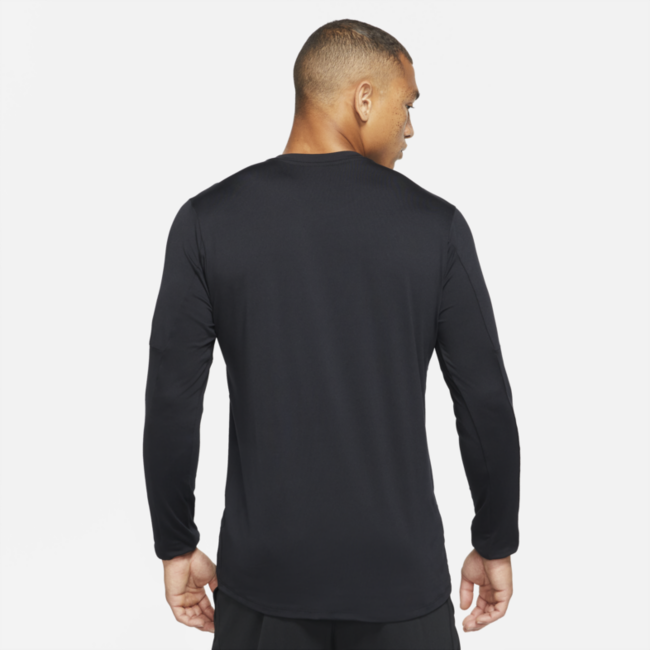 Nike Mens Element Dri FIT Long Sleeve Fitness Shirt Black Silver 2XL