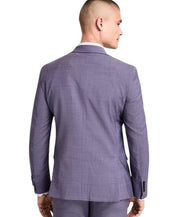 Bar Iii Mens Slim fit Double Breasted Suit Jacket Blazer 36 R Purple Solid Wool