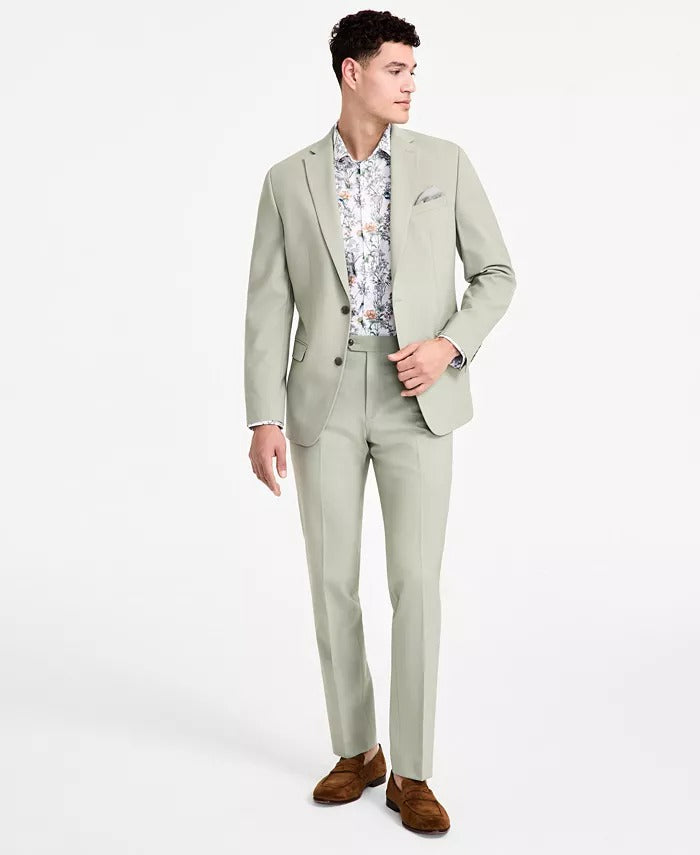 Bar Iii Mens Slim fit Suit Jacket Blazer 38 R Sage Green Solid
